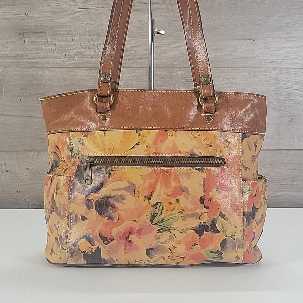 Patricia Nash Floral Leather Tote Bag